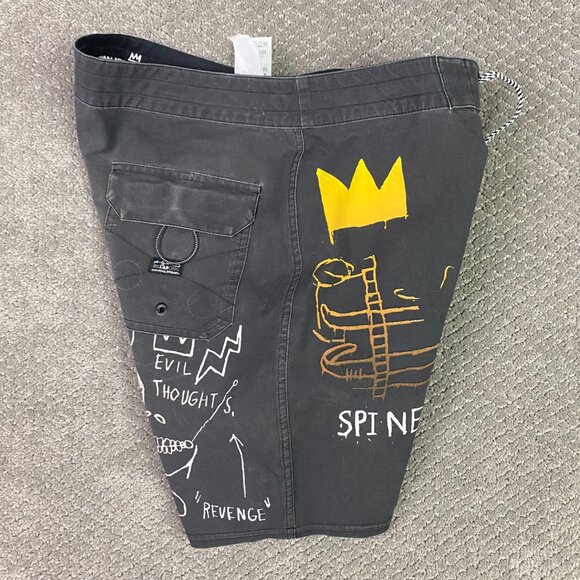 Billabong Board Shorts Jean Michel Basquiat Andy Warhol Men's 30 Swim Trunks - Picture 7 of 16